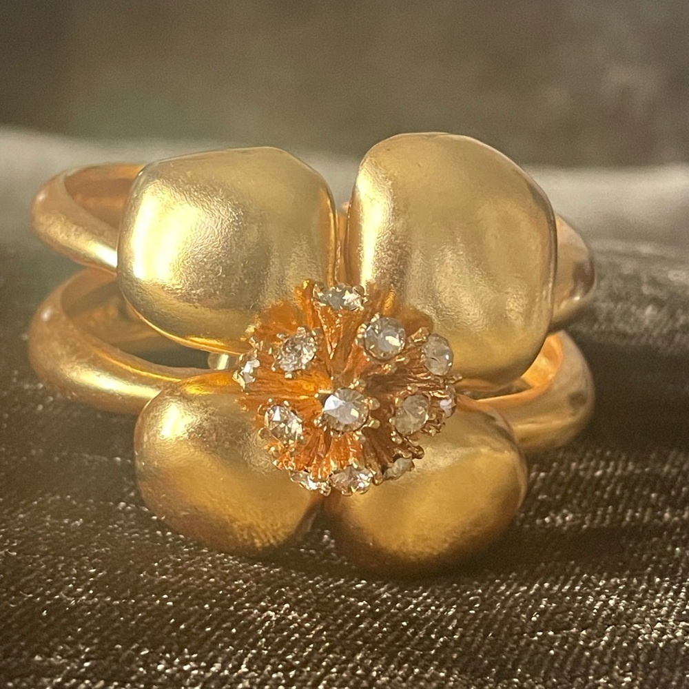 Oscar de la Renta Rare Four-Pedal Flower Bracelet